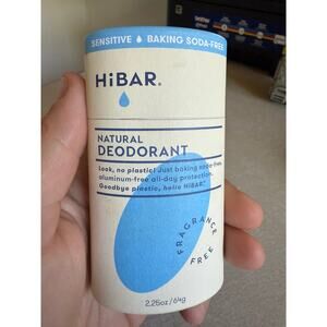 Hibar Natural Deodorant Sensitive, Baking Soda Free Formula - NEW UNOPENED
